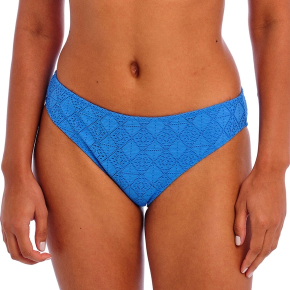 NEW Freya Nomad Nights Textured Crochet Bikini Brief Swim Bottom 205470 Atlantic - Picture 1 of 4